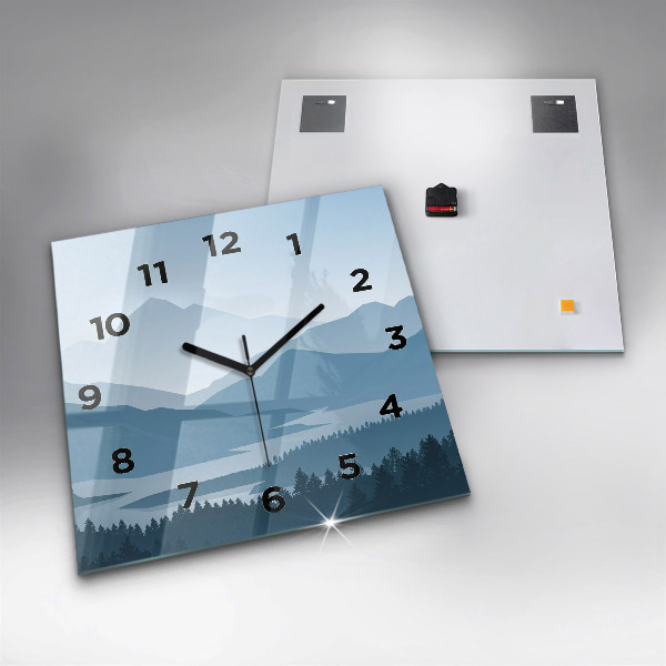 Square wall clock Mountain Landscape