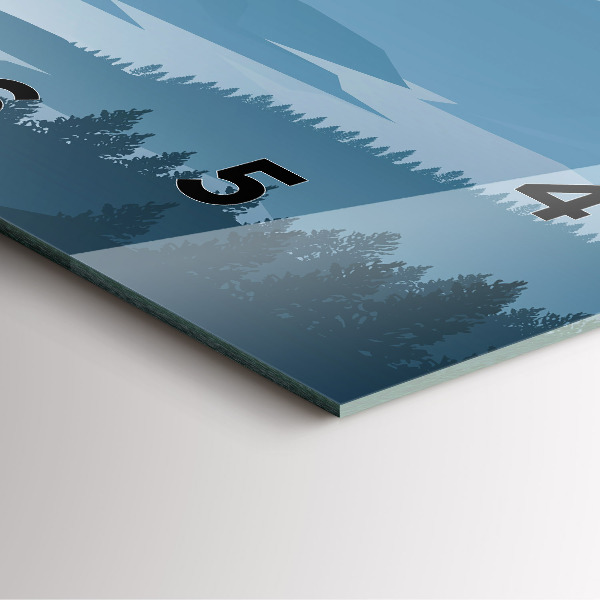 Square wall clock Mountain Landscape