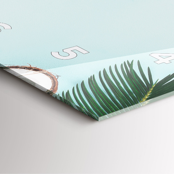 Square wall clock Summer composition