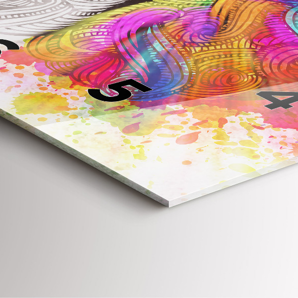 Square wall clock Abstraction brain