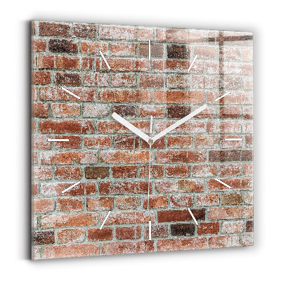 Square wall clock Brick wall