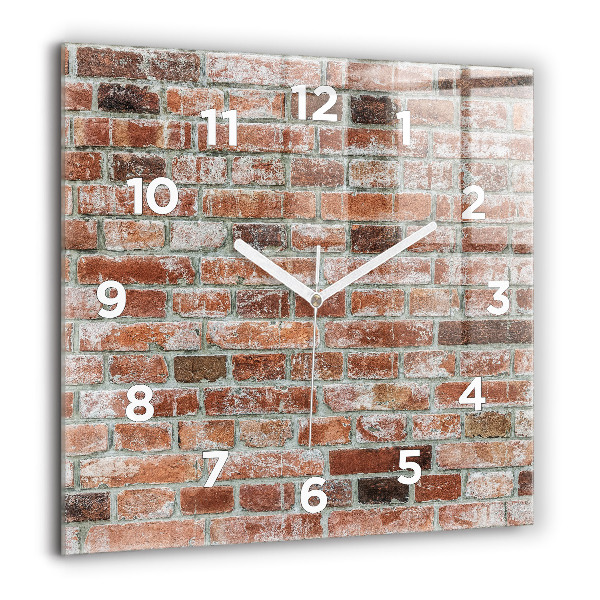Square wall clock Brick wall
