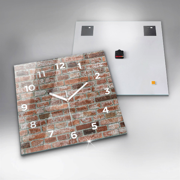 Square wall clock Brick wall