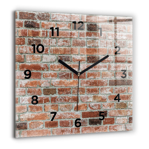 Square wall clock Brick wall