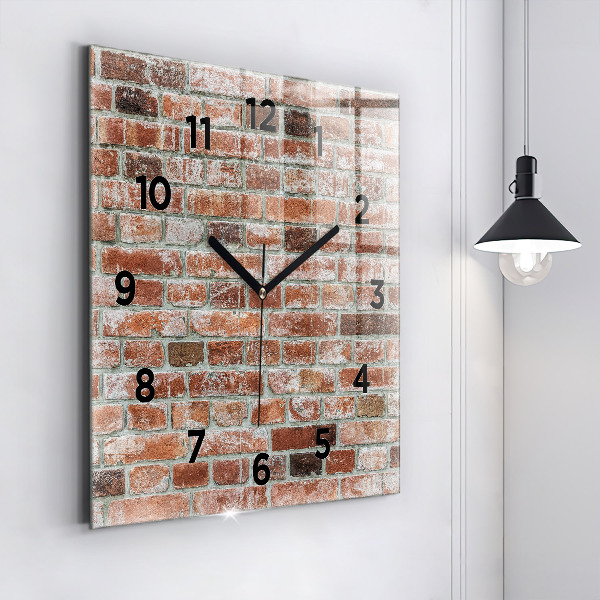 Square wall clock Brick wall