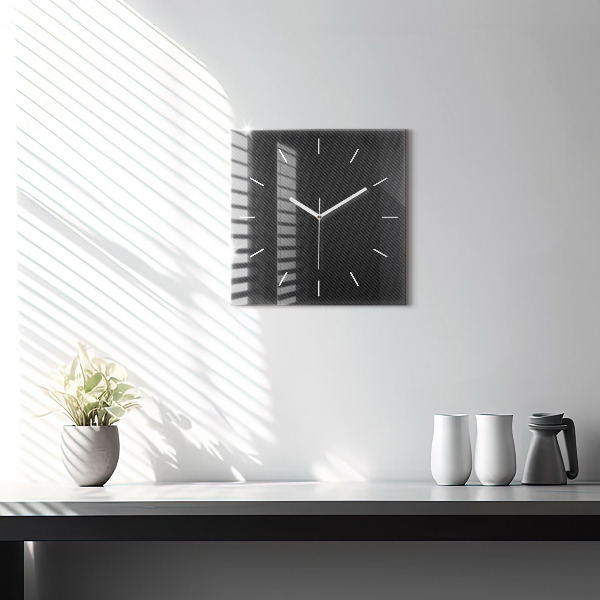 Square wall clock Dark abstraction