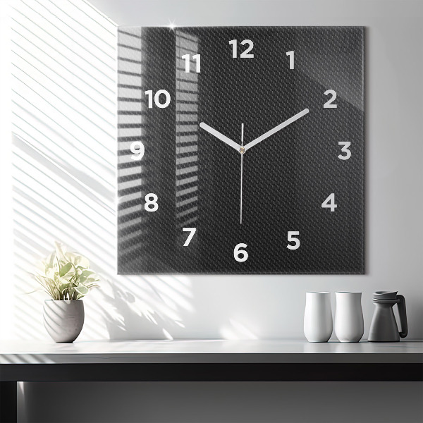 Square wall clock Dark abstraction