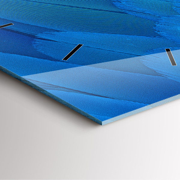 Square wall clock Bird feather