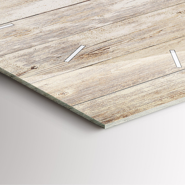 Square wall clock Wooden panels