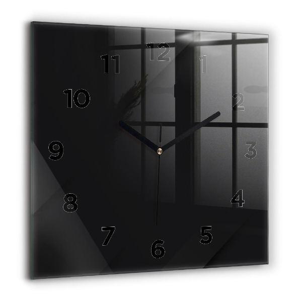Square wall clock Dark wall pattern