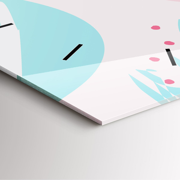 Square wall clock Pastel abstraction