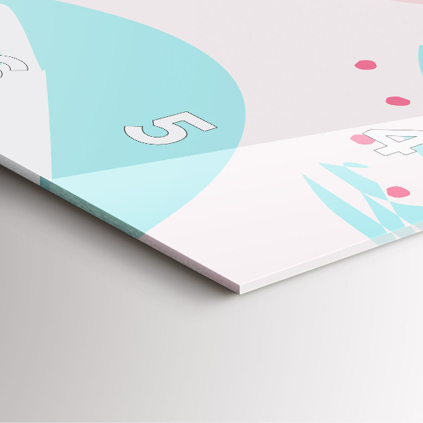 Square wall clock Pastel abstraction