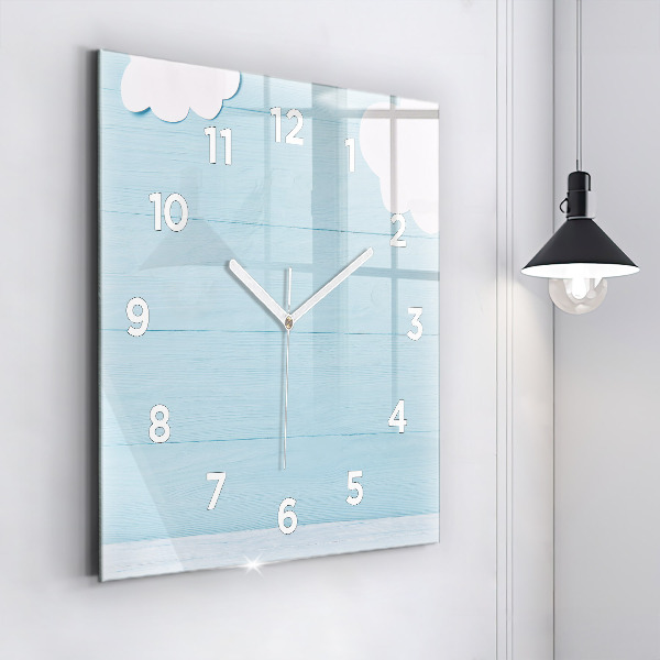 Square wall clock Children's board