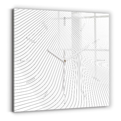 Square wall clock Abstraction lines
