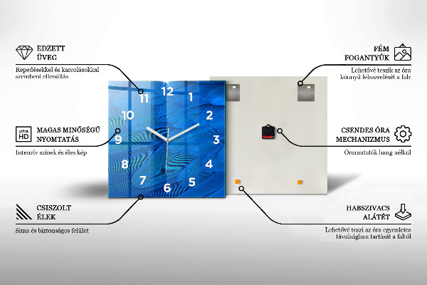 Square wall clock Night sky