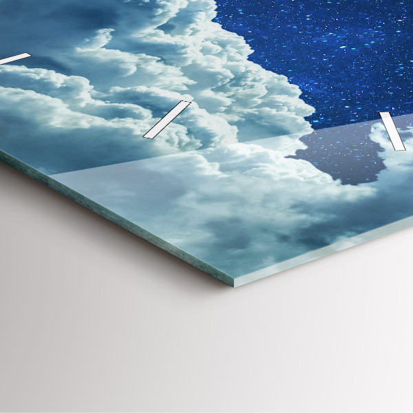 Square wall clock Night sky