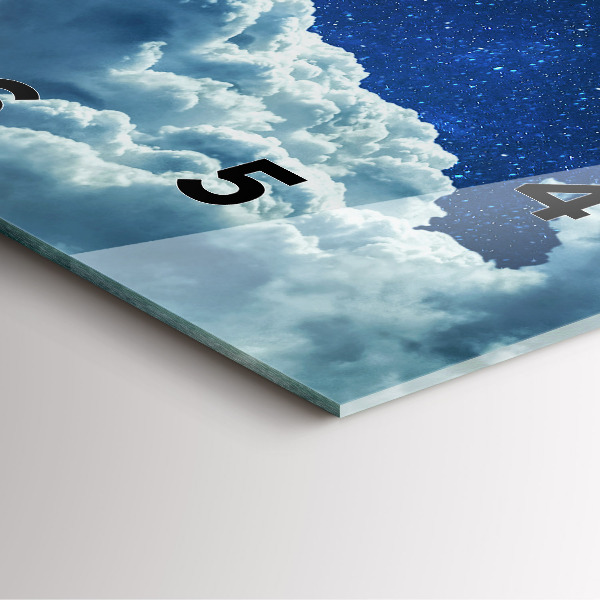 Square wall clock Night sky