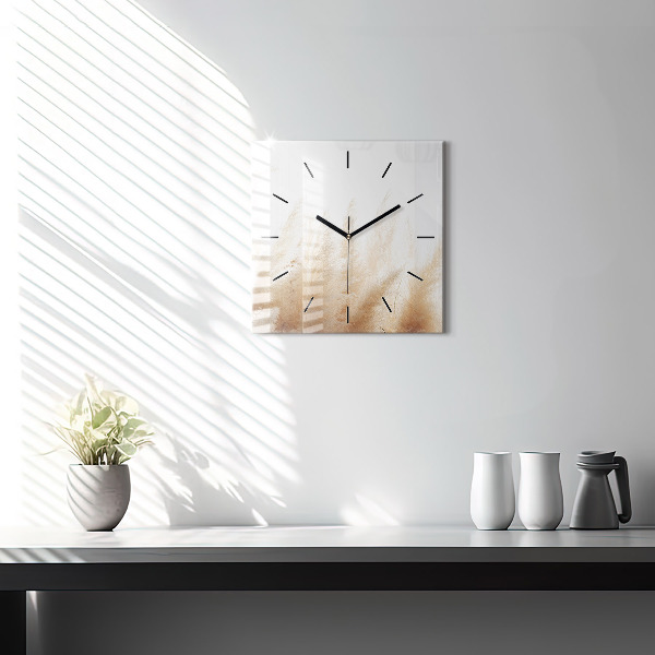 Square wall clock Ears of grain