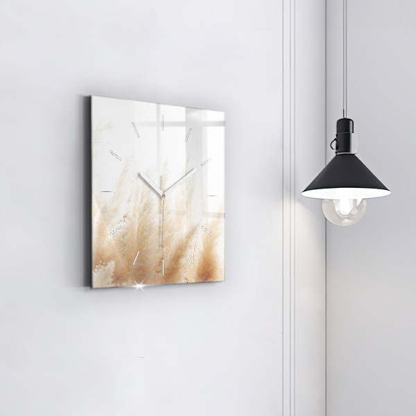 Square wall clock Ears of grain