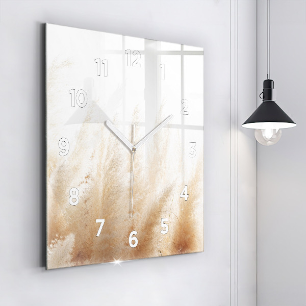 Square wall clock Ears of grain