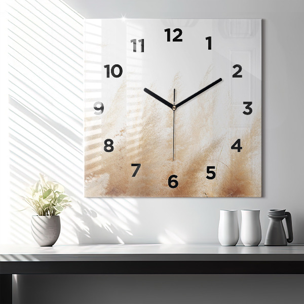 Square wall clock Ears of grain