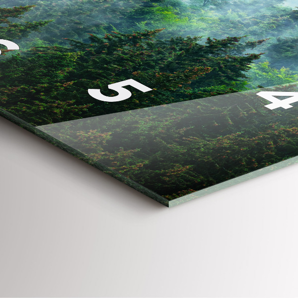 Square wall clock Misty forest