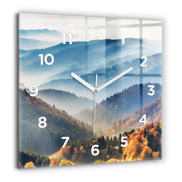 Square wall clock Mountain landscape