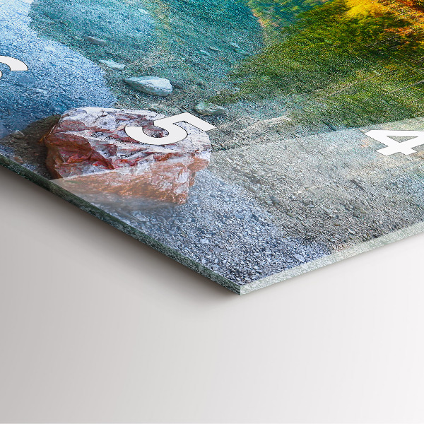 Square wall clock River Mountains Landscape