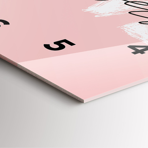 Square wall clock The inscription Love yourself