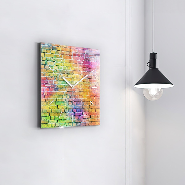 Square wall clock Painted wall