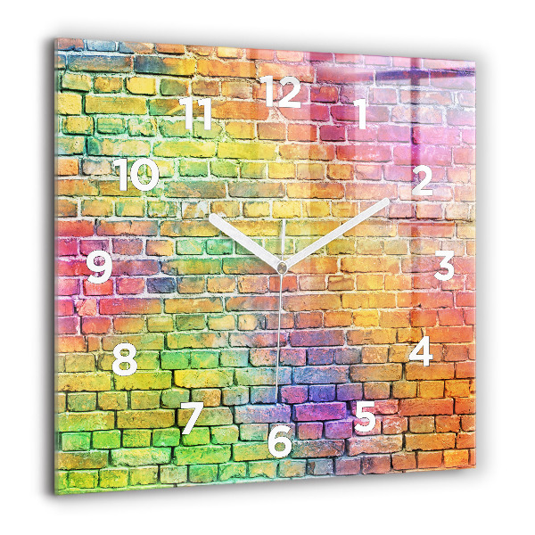 Square wall clock Painted wall
