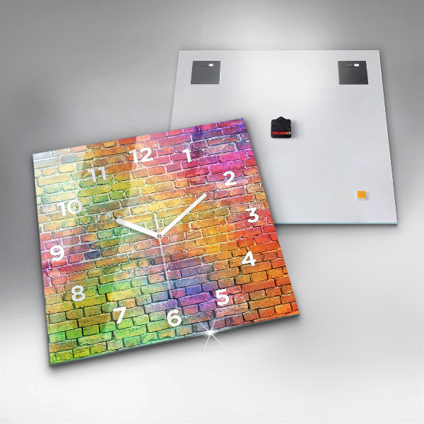 Square wall clock Painted wall