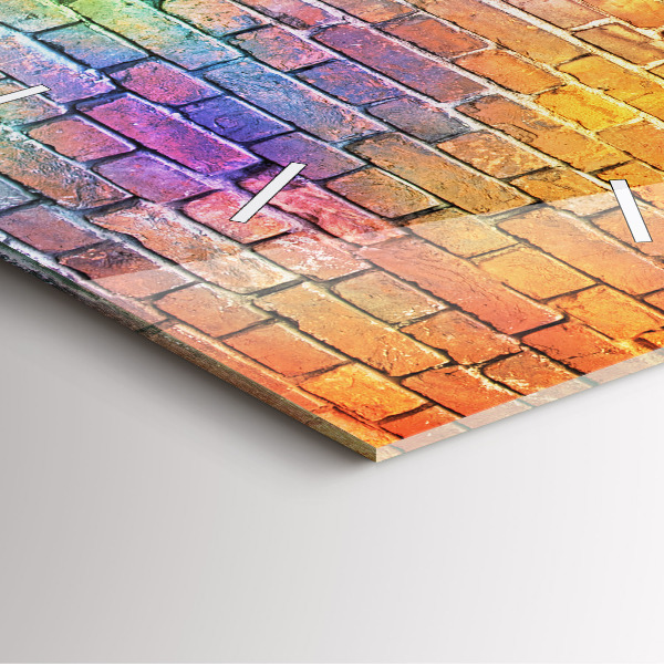 Square wall clock Painted wall