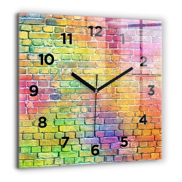 Square wall clock Painted wall