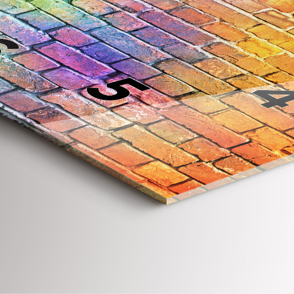 Square wall clock Painted wall