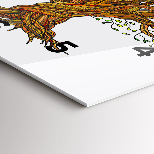 Square wall clock Tree and roots