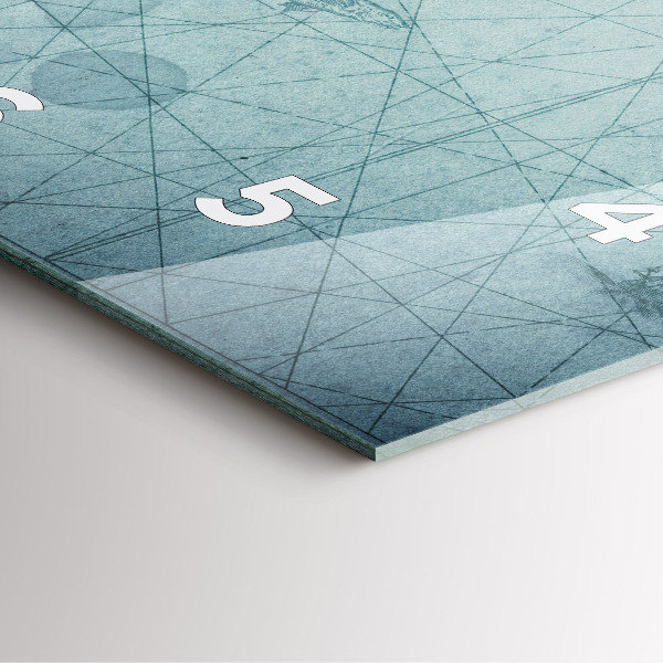 Square wall clock Vintage map