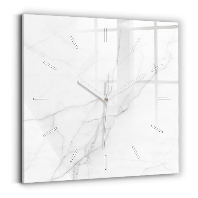 Square wall clock Decorative marble