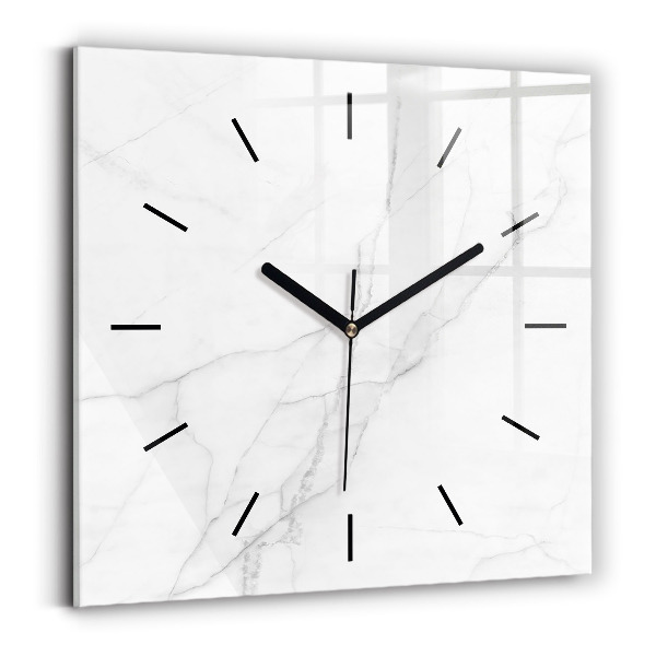 Square wall clock Decorative marble