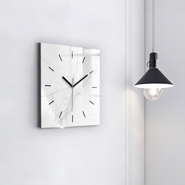 Square wall clock Decorative marble