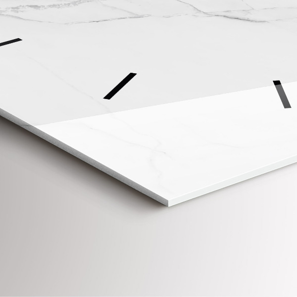 Square wall clock Decorative marble