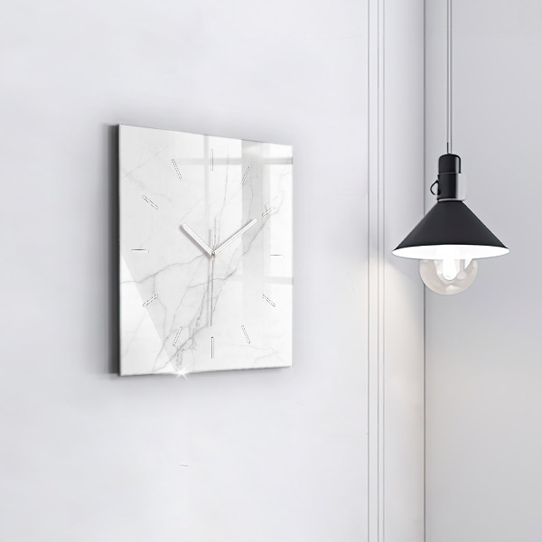 Square wall clock Decorative marble