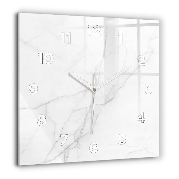 Square wall clock Decorative marble