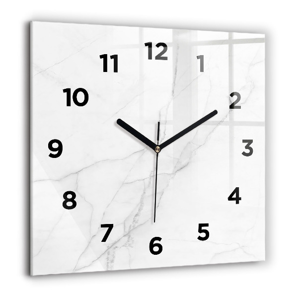Square wall clock Decorative marble