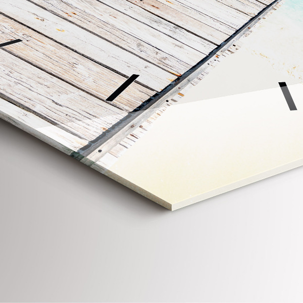 Square wall clock Tropical island