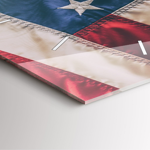 Square wall clock American flag