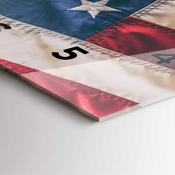 Square wall clock American flag