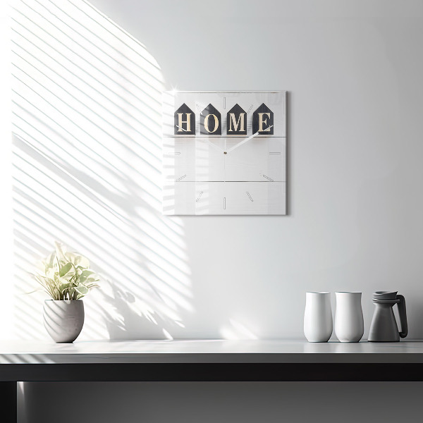 Square wall clock The inscription house