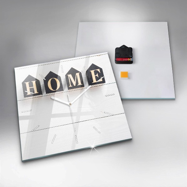 Square wall clock The inscription house