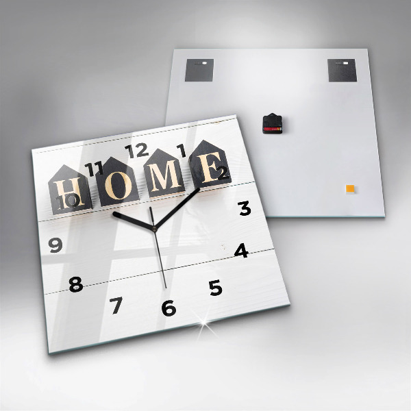 Square wall clock The inscription house